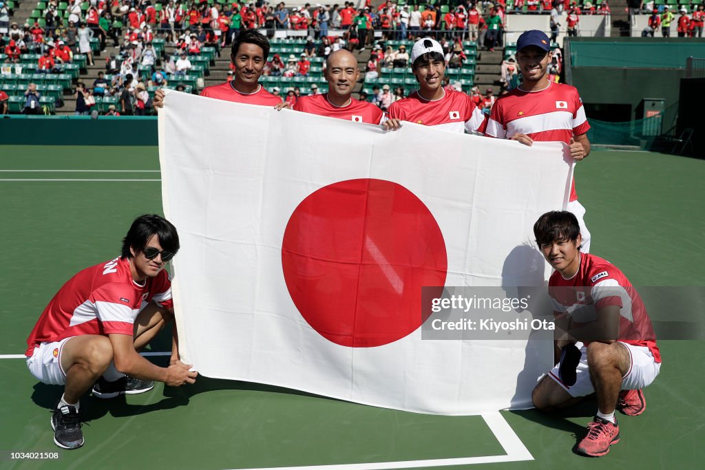 Japan v Bosnia & Herzegovina - Davis Cup World Group Play-Off - Day 3