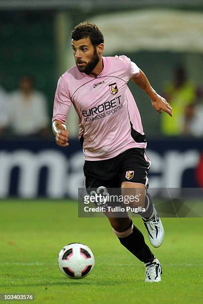 Antonio Nocerino of Palermo in action during the pre season friendly tournament "A.R.S. Trophy" between US Citta di Palermo, SSC Napoli and Valencia...