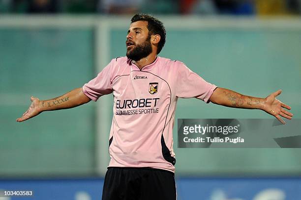 Antonio Nocerino of Palermo gestures during the pre season friendly tournament "A.R.S. Trophy" between US Citta di Palermo, SSC Napoli and Valencia...