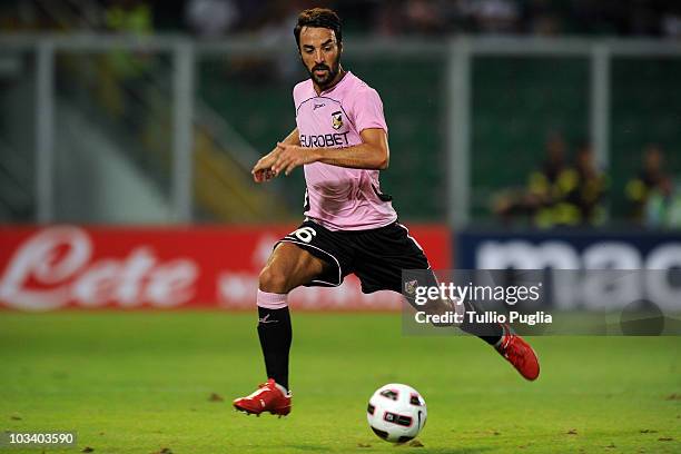 Mattia Cassani of Palermo gestures during the pre season friendly tournament "A.R.S. Trophy" between US Citta di Palermo, SSC Napoli and Valencia CF...