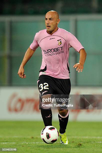 Massimo Maccarone of Palermo in action during the pre season friendly tournament "A.R.S. Trophy" between US Citta di Palermo, SSC Napoli and Valencia...