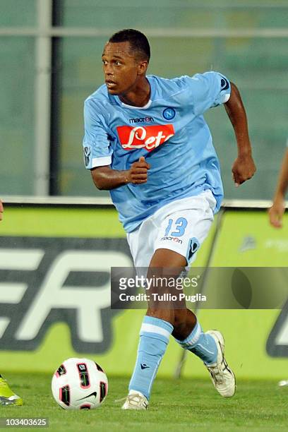 Fabiano Santacroce of Napoli in action during the pre season friendly tournament "A.R.S. Trophy" between US Citta di Palermo, SSC Napoli and Valencia...