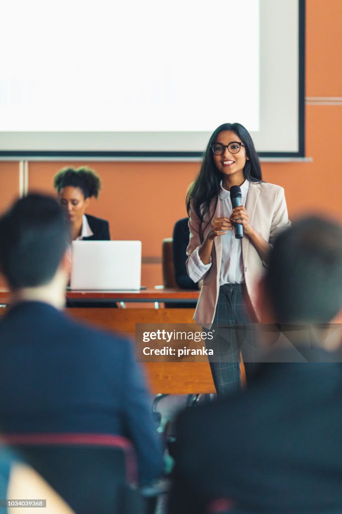 Female business presenter