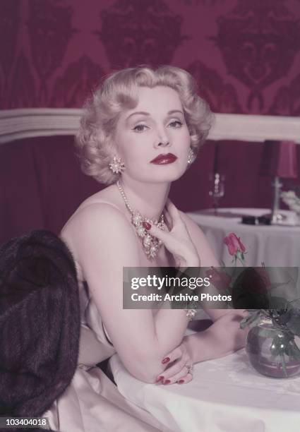 Hungarian-American actress Zsa Zsa Gabor, circa 1952.