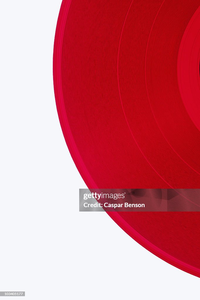 A red vinyl record