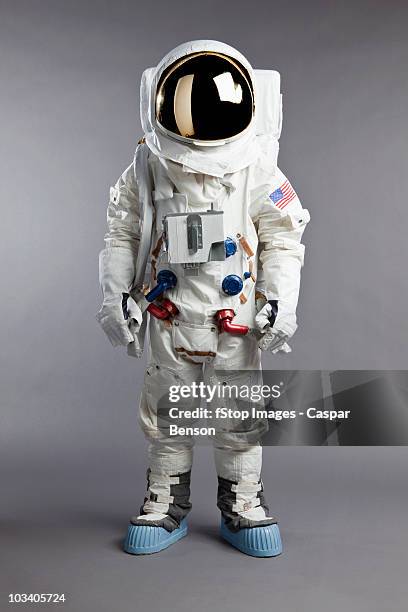 a portrait of an astronaut, studio shot - astronaut bildbanksfoton och bilder
