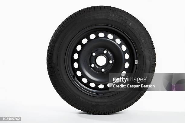 a tire, side view - autoband stockfoto's en -beelden
