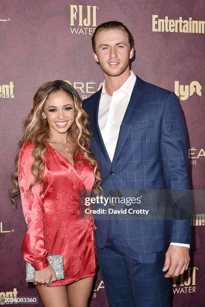 Vanessa Morgan and Michael Kopech attend the Entertainment Weekly Pre-Emmy Party 2018 at Sunset Tower Hotel on September 15, 2018 in West Hollywood,...