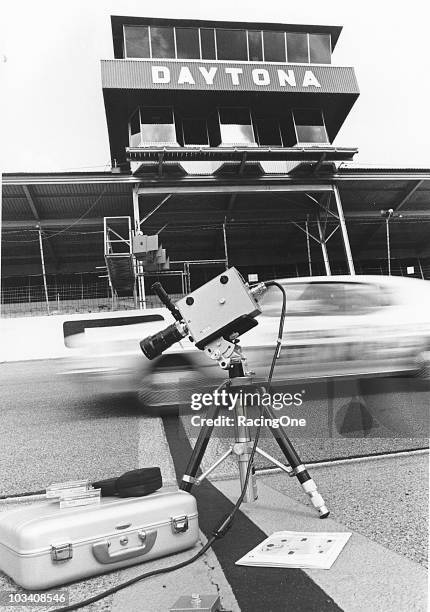 Television camera is set to get a close-up view of the action from the start-finish line at Daytona International Speedway.