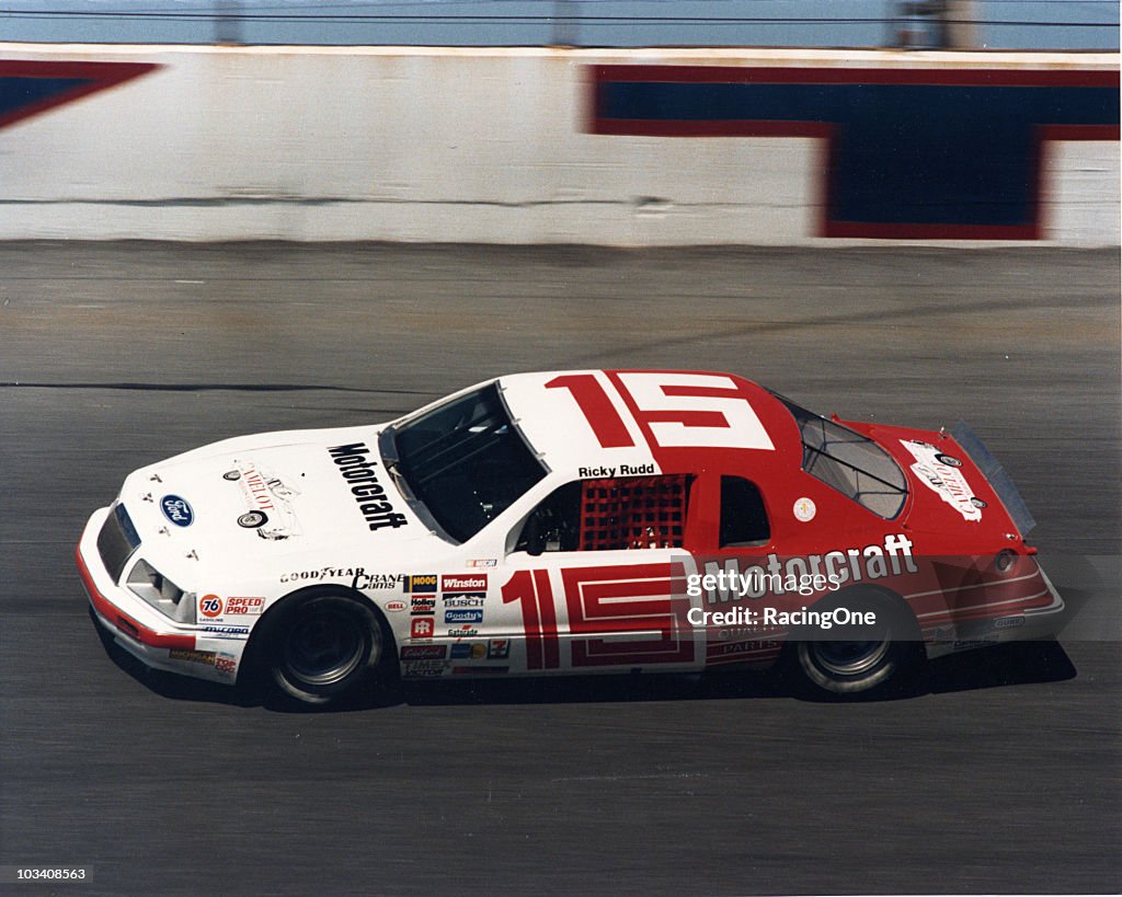 Ricky Rudd Throwback Ricky Rudd at the wheel of Bud MooreÕs Motorcraft Ford Thunderbird at ...