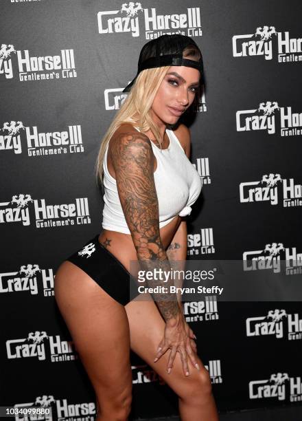 Adult film actress Juelz Ventura attempts to break the Guinness World Record for the longest duration of twerking at Crazy Horse 3 Gentlemen's Club...