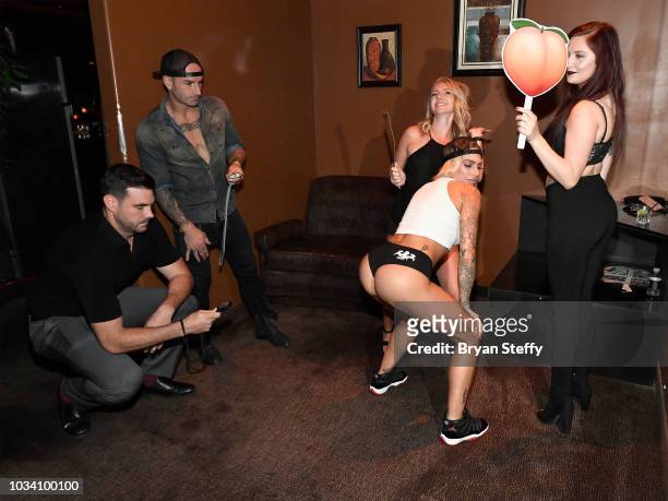 Adult film actress Juelz Ventura attempts to break the Guinness World Record for the longest duration of twerking at Crazy Horse 3 Gentlemen's Club...