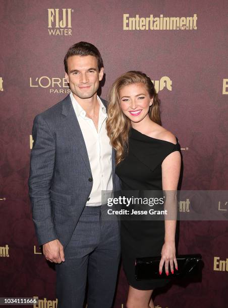 Alex Russell and Diana Hopper attend FIJI Water at Entertainment Weekly Pre-Emmy Party on September 15, 2018 in Los Angeles, California.