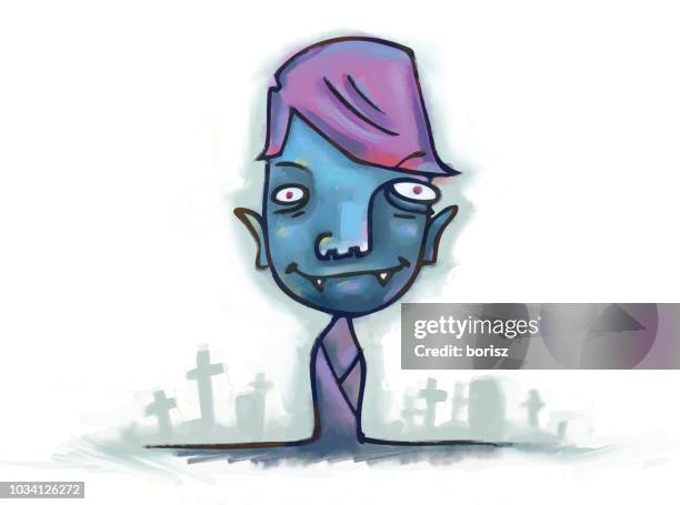vampire - red eyes stock illustrations