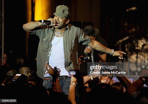 Rapper Maino performs at a One Night Only show for AXE Music at Capitale on August 16, 2010 in New York City.