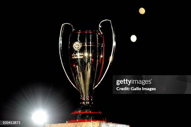 The PSL trophy sits on display at the launch of 2010/2011 PSL Season at Soccer City on August 16, 2010 in Johannesburg, South Africa. .