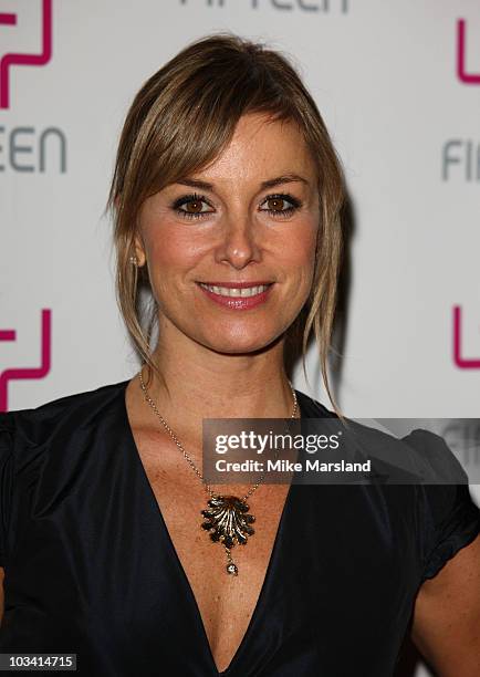 Tamzin Outhwaite attends A Big Night Out With Fifteen in aid of Jamie Oliver's charity to train young chefs on November 12, 2009 in London, England.