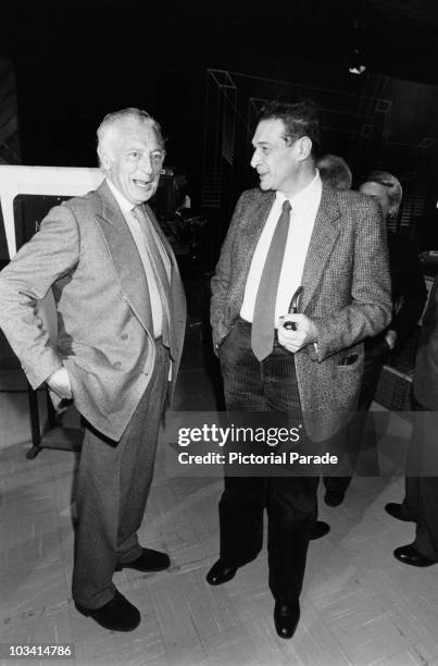 Italian businessman Gianni Agnelli , President of Fiat, with Luciano Lama , the Secretary of workers' union CGIL , 1983.