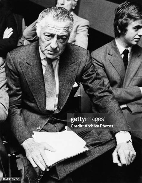 Italian businessman Gianni Agnelli , President of Fiat, 1977.