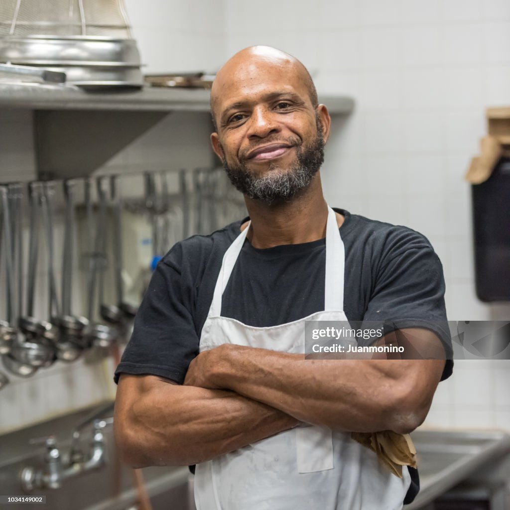 Restaurant kitchen worker