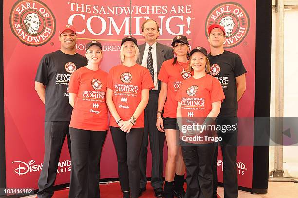 Lord John Montagu, 11 eme Earl of sandwich attend at "Europe Earl Of Sandwich" Restaurant Launch at Disney Village at Disneyland Paris on July 15,...
