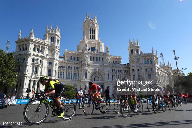 Jessica Allen of Australia and Team Mitchelton-Scott / Olga Zabelinskaya of Rusia and Team Cogeas- Mettler / Madrid Town Hall / Landscape / during...