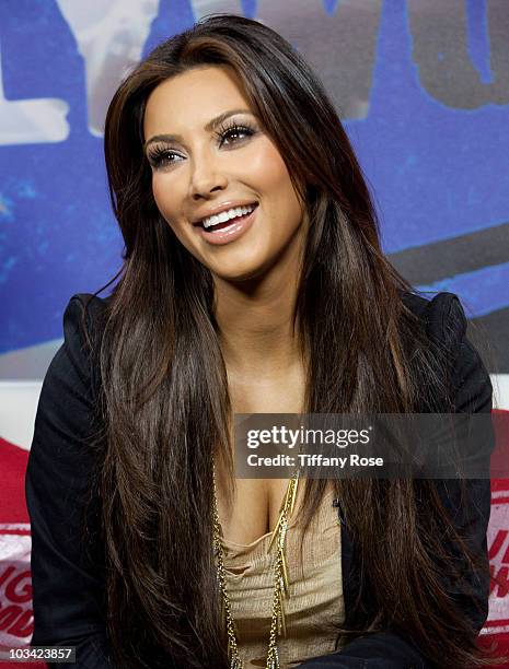 Television personality Kim Kardashian attends the Young Hollywood Studio on August 17, 2010 in Los Angeles, California.