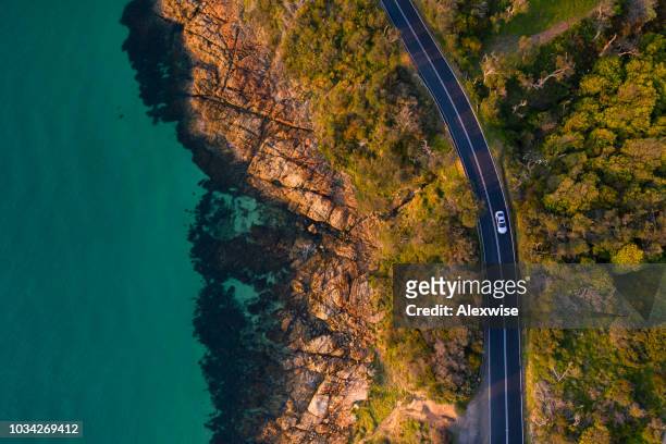 mount martha coastal road aerial - melbourne australia stock pictures, royalty-free photos & images