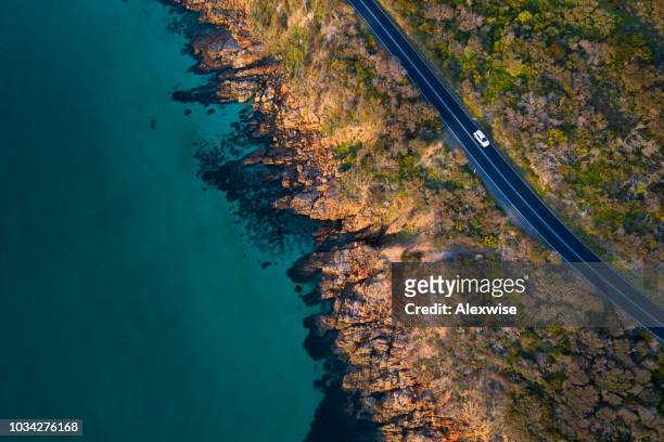 mount martha coastal road aerial - australian road trip stock pictures, royalty-free photos & images