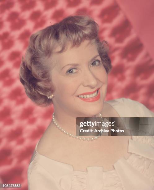 American actress and comedien Gracie Allen poses circa 1955.