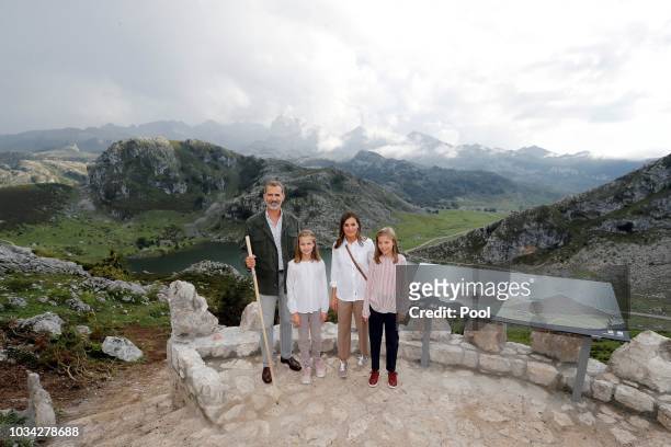 King Felipe VI of Spain, Princess Leonor of Spain, Queen Letizia of Spain and Princess Sofia of Spain attend the Centenary of the creation of the...