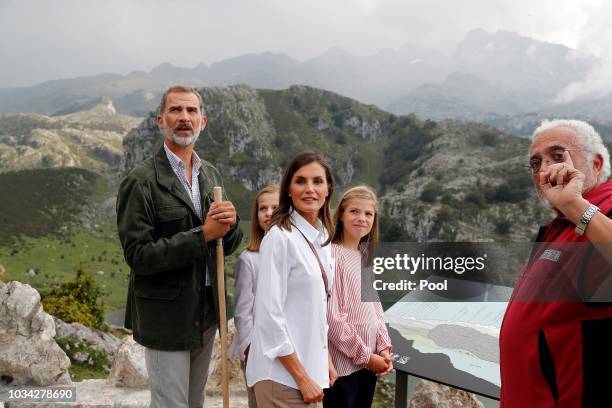 King Felipe VI of Spain, Princess Leonor of Spain, Queen Letizia of Spain and Princess Sofia of Spain attend the Centenary of the creation of the...