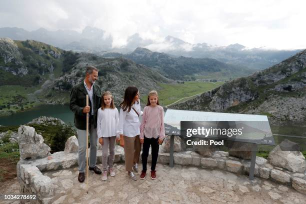 King Felipe VI of Spain, Princess Leonor of Spain, Queen Letizia of Spain and Princess Sofia of Spain attend the Centenary of the creation of the...