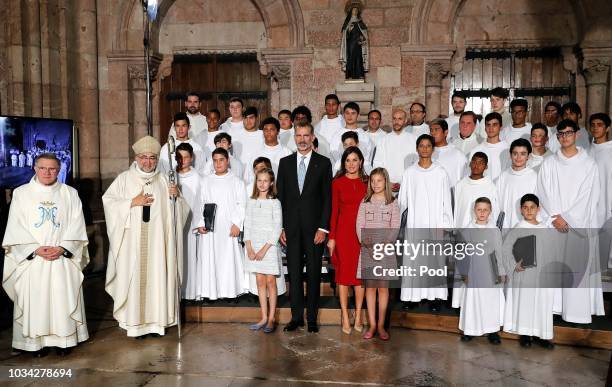 Princess Leonor of Spain, King Felipe VI of Spain, Queen Letizia of Spain and Princess Sofia of Spain attend the Centenary of the creation of the...