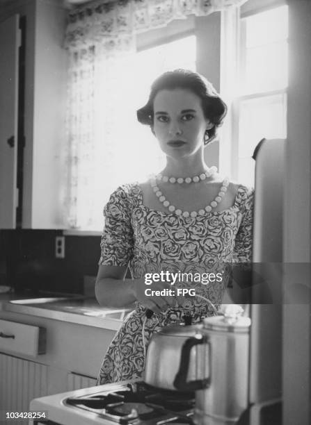 Socialite, actress and fashion designer Gloria Vanderbilt circa 1950.