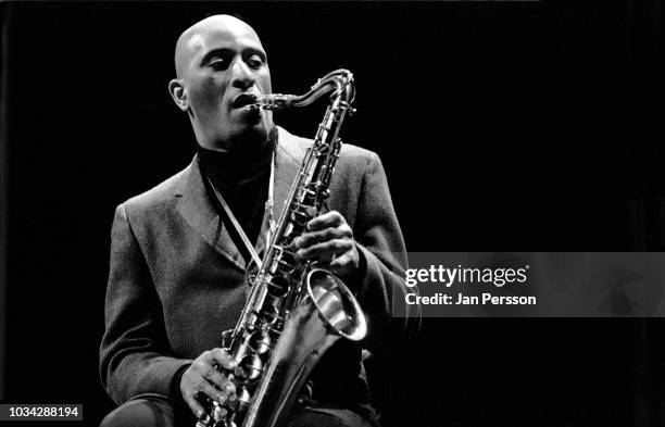 American jazz saxophonist composer and bandleader Sonny Rollins performing at Tivoli Gardens Concert Hall, Copenhagen, Denmark, October 1965.