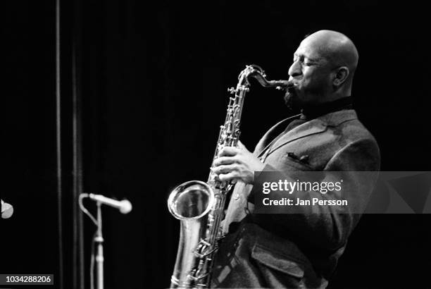 American jazz saxophonist composer and bandleader Sonny Rollins performing at Tivoli Gardens Concert Hall, Copenhagen, Denmark, October 1965.