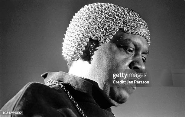 American keyboard player composer and orchestra leader Sun Ra performing at Berliner Jazz Tage, Berlin, Germany, November 1970.