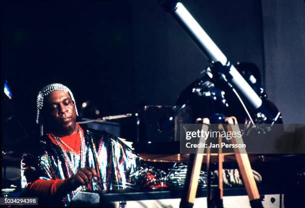 American keyboard player composer and orchestra leader Sun Ra performing at Berliner Jazz Tage, Berlin, Germany, November 1970.