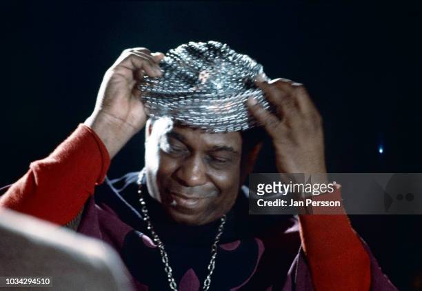 American keyboard player composer and orchestra leader Sun Ra and singer June Tyson performing at Berliner Jazz Tage, Berlin, Germany, November 1970.