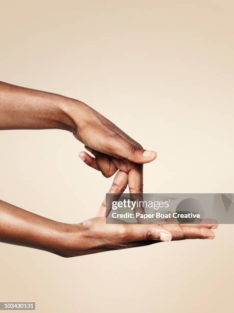 sign language for walking - hand sign stock pictures, royalty-free photos & images