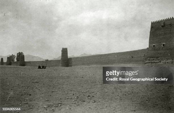 Hayil - the walls, Saudi Arabia, circa 1934.