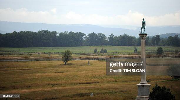 One of the 1200 memorials which dot this National Park along Cemetery Ridge where "Pickett's Charge" was repulsed on August 13, 2010 at the...
