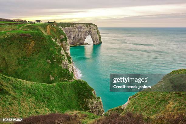 geweldige natuur landschap - normandy stockfoto's en -beelden
