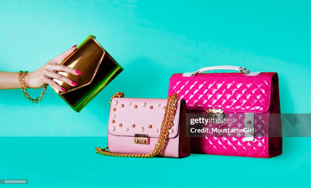 Group of purses Shopping image.