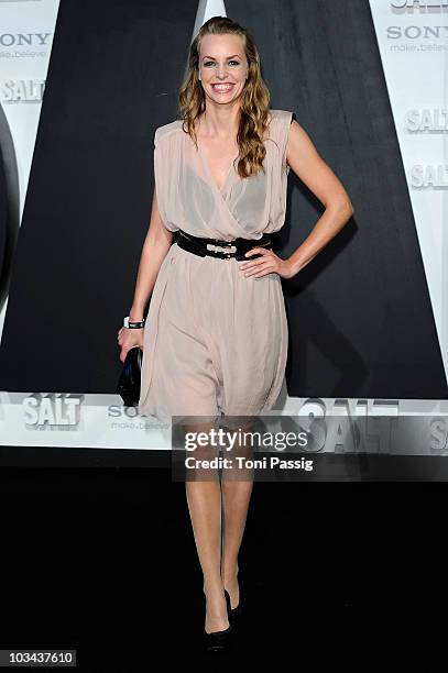 Actress Simone Hanselmann attends the german premiere of 'Salt' at Cinema Cine Star Potsdamer Platz on August 18, 2010 in Berlin, Germany.