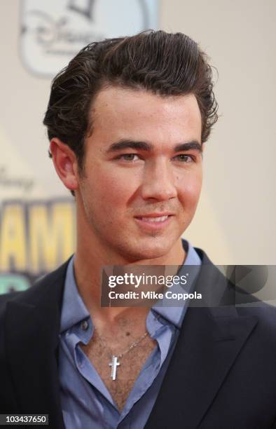 Musician Kevin Jonas attends the premiere of "Camp Rock 2: The Final Jam" at Alice Tully Hall, Lincoln Center on August 18, 2010 in New York City.