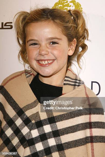 Kiernan Shipka arrives at the Linda Loudermilk Fashion Show Presents Luxury Eco Spring 2008 Collection at the BP Helios House on October 17, 2007 in...