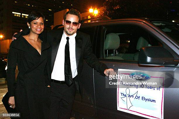 Justin Chambers and Keisha Chambers arrives at The Art Of Elysium on January 12, 2008 in Los Angeles, California.
