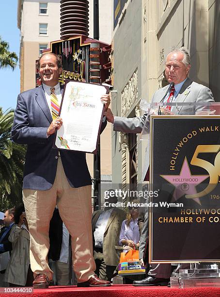 Chris Berman and L.A. City Councilman Tom LaBonge at The Star Ceremony honoring Chris Berman with the 2,409th Star on Hollywood Walk of Fame on May...